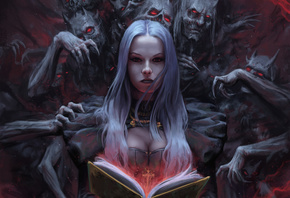 Ведьма, вызвала, демонов, с помощью, The Demon Book, Книга, by Stefan Koidl