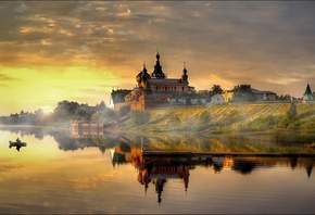 Landscape Nature Wallpapers, monastery, Landscape, Russia, Rive