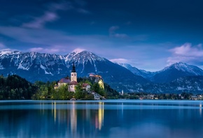 , , , ,  ,    , ,  , lake, mountains, island, slovenia, lake bled, church of the assumption of the virgin mary, bled