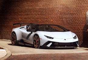 Lamborgihini Huracan, White, Vossen Wheels, Custom Design, Supercars