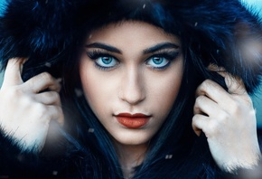 девушка, модель, фотограф, Alessandro Di Cicco, портрет, голубые глаза, взг ...