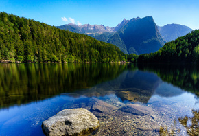 Австрия, Горы, Лес, Камни, Oetztal Tyrol, Природа