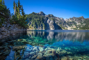 Cascade Range, mountain lake, beautiful nature