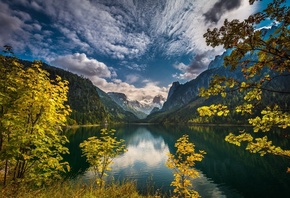 природа, пейзаж, лес, горы, Австрия, озеро, Гозау, Gregor Thelen