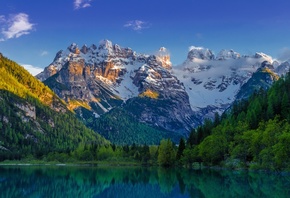 Emerald, lake, landscape, mountain