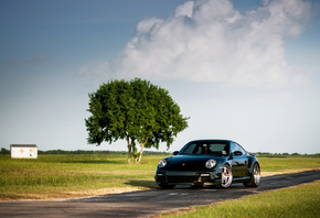 Porsche, 911, Turbo, 997, черный