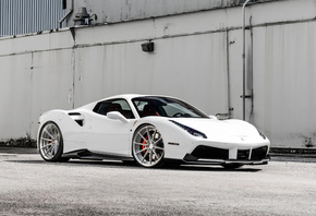 Ferrari, 488, GTB, white, supercar