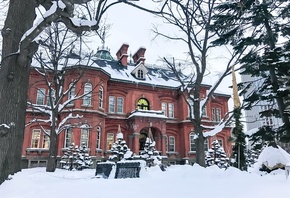 , , , city, , , Japan, landscape, winter, snow, building, , Sapporo