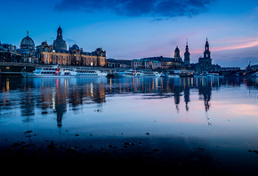 Dresden, 4k, sunset, cityscapes, german cities, Germany, Dresden skyline, Cities of Germany