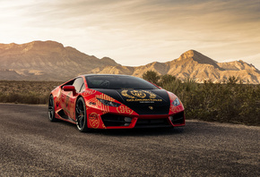 Lamborghini, Huracan, Red