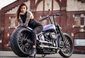 Thunderbike, Blue, RockZ, Harley-Davidson, Fat Boy, FLFBS, Custombike,  ...