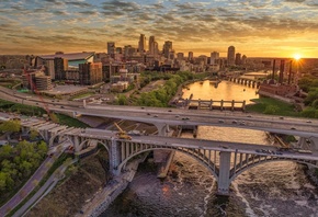 Minnesota, Minneapolis, Mississippi River, 