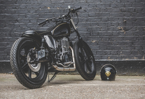 Black, Bobber, Yamaha, sr500, , 