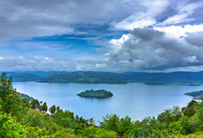   , , Rwanda, Lake Burera, Ruhengeri, Mudimba Island,  ...