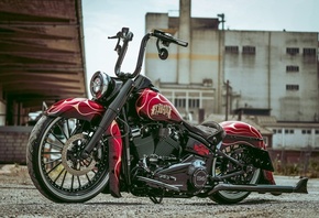 harley davidson, custom, thunderbike, el diablo