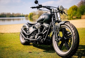 harley davidson, custom, thunderbike