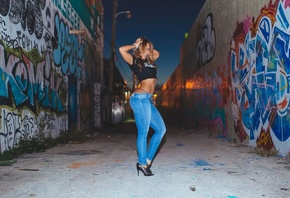 Nicole Mejia, beautiful, girl, ass, panties, thong, model, hot, street, jea ...