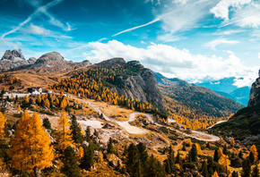 , , , , , , Falzarego Pass, Dolomites,  ...