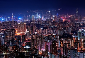 city, lights, China, colorful, night, glow, buildings, architecture, skyscr ...