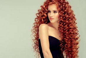 girl, face, model, hair, portrait, beauty, profile, red, girl, red, Beautif ...