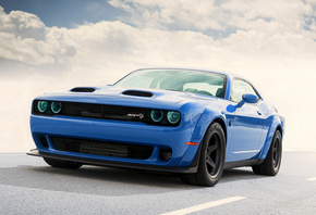 синий, цвет, заставка, Dodge, Challenger