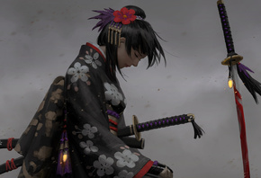 Katana, Samurai, Girl