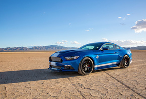 Shelby Super Snake, 2017, автомобиль, пустыня, синий