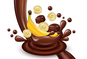 банан, шоколад, конфеты