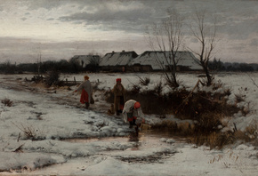 Roman Kochanowski,  , 1886, Winter Landscape,   ...