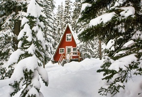 frame cabins, Alpine Lakes High Camp, Washington State,  