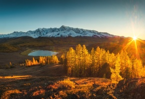 осень, горы, озеро, фотограф, оборотов алексей