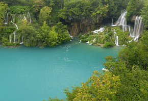 плитвицкие озера, водопад, хорватия