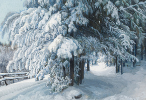Winter motif near Mariazell,    , Karl Flieher,  ,  