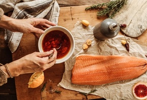 roasted salmon,  , fresh cranberries,  ,  , sea salt