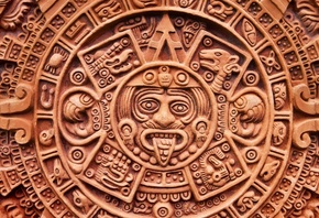 национальный музей антропологии, ацтеки, Мексика, календарная плита древних ...