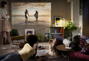 Samsung,     ,  , Samsung  Freestyle, living room interior in modern style, Portable Projector