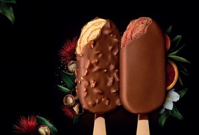 chocolate, ice cream, nuts