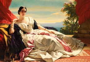 Portrait of Leonilla, Princess of Sayn Wittgenstein Sayn, 1843, Franz Xaver Winterhalter, German
