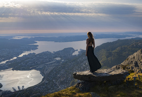 View from Mount Ulriken, Bergen, Norway