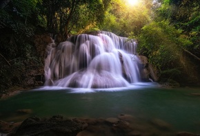 лес, река, водопад, тайланд