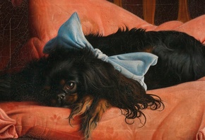 Richard Muller, German, 1911, Pekingese with blue stitch