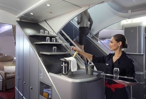 Air France, Airbus 380, first class, self service bar