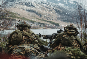 US Marine Corps, NATO, 6th Marine Regiment, M240B machine gun, Norway