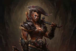 Diablo Immortal, massively multiplayer online action role playing video game, Barbarian Female