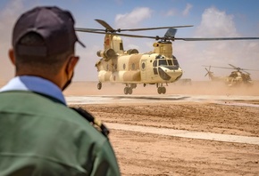Boeing, tandem rotor helicopter, Boeing CH-47 Chinook, Royal Moroccan Air F ...