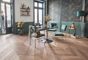 wood flooring, living room interior in scandinavian style, Panaget, furnitu ...