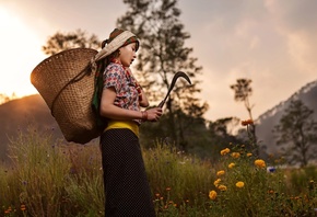 Nepal, Flower Farmer, outskirts of Kathmandu city, Flower Farming