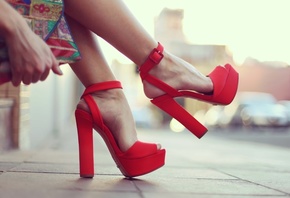High Heels, Brazilian Woman, Red Shoes