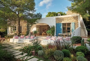 Ibiza, paradisiacal villa, Mediterranean garden