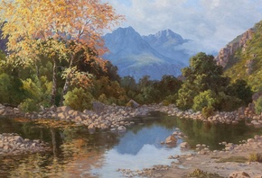Vera Volschenk, South African, River Landscape